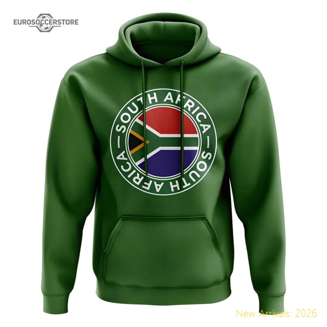 South Africa Football Badge Hoodie (Green)-Football Shirts Shop