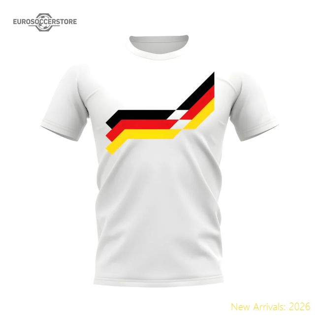 Germany 1988 Retro Pattern T-shirt (White)-Vantage Point Soccer