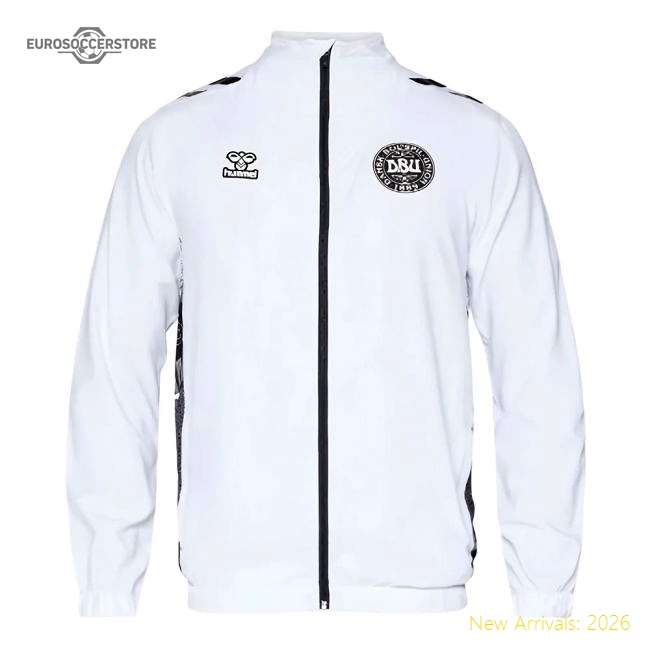 2024-2025 Denmark Line Up hmlGO Shell Jacket (White)-Vantage Point Soccer