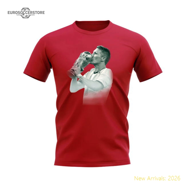 Bastian Schweinsteiger Germany Legend T-Shirt (Red)-Vantage Point Soccer