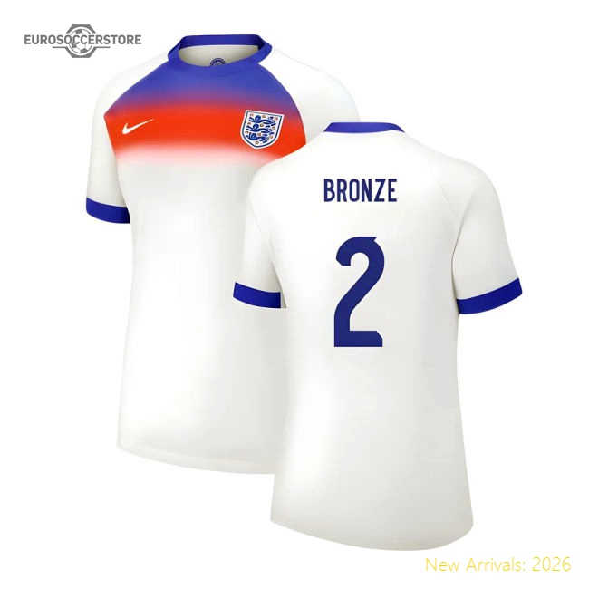 2025 England Womens Team Home Shirt (Ladies) (BRONZE 2)-Vantage Point Soccer