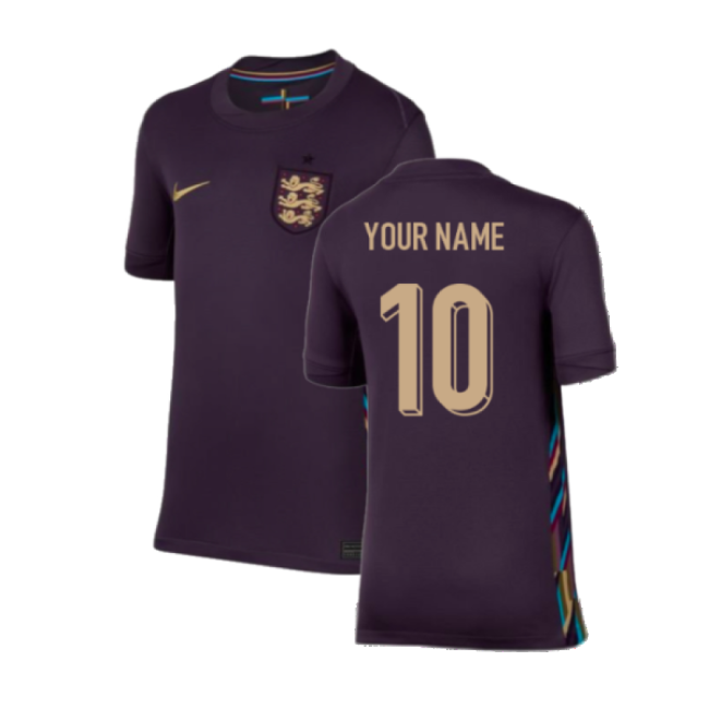 2024-2025 England Away Shirt (Kids) (Your Name)-Vantage Point Soccer