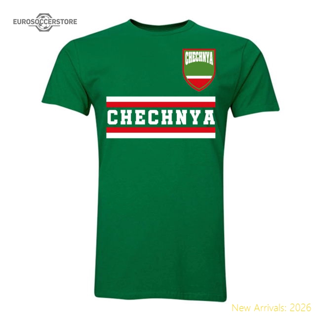 Chechnya Core Football Country T-Shirt (Green)-Vantage Point Soccer