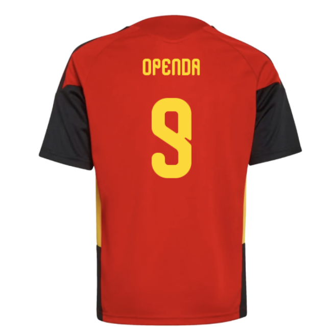 2026-2027 Belgium Training Jersey (Red) - Kids (Openda 9)-Vantage Point Soccer