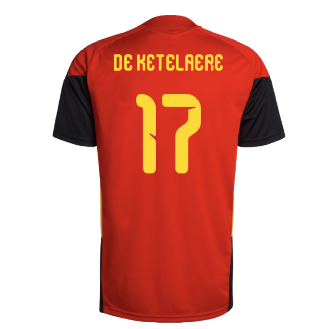 2026-2027 Belgium Training Jersey (Red) (De Ketelaere 17)-Vantage Point Soccer