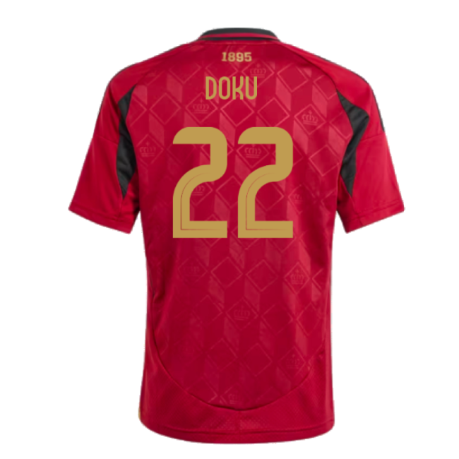 2024-2025 Belgium Home Shirt (Kids) (Doku 22)-Vantage Point Soccer