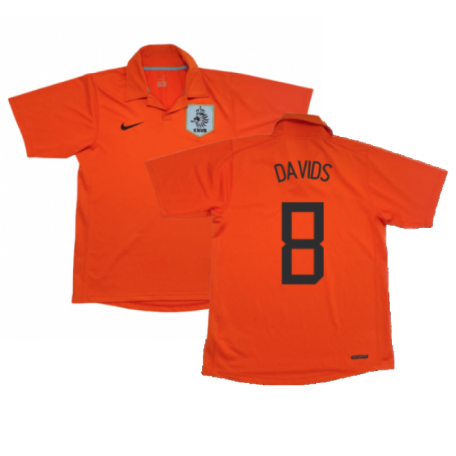 Holland 2006-08 Home Shirt (M) ((Good) M) (Davids 8)-Football Jersey Hub