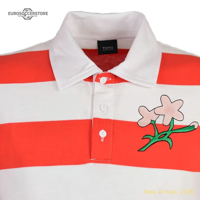 Japan Rugby Polo Shirt - Red/White Stripe-Vantage Point Soccer