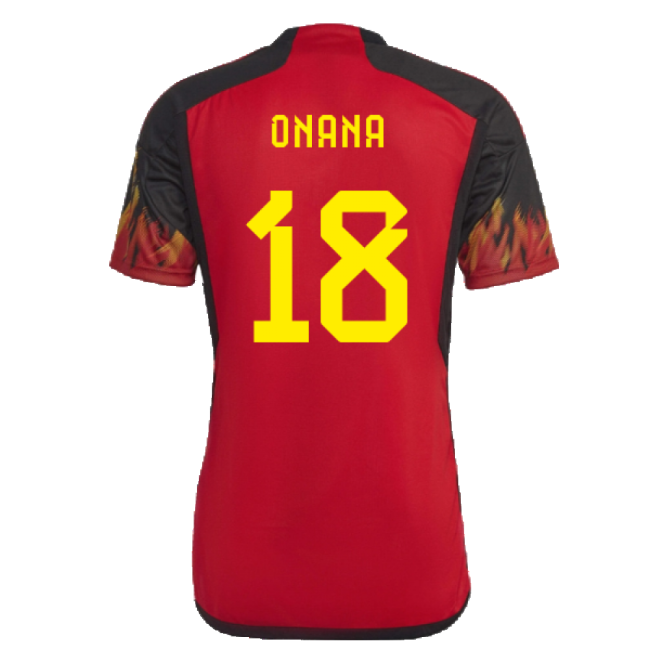2022-2023 Belgium Home Shirt (Onana 18)-Vantage Point Soccer