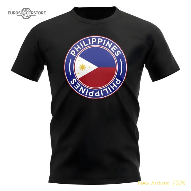 Philippnes Football Badge T-Shirt (Black)-Vantage Point Soccer
