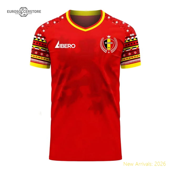 Belgium 2025-2026 Home Concept Football Kit (Libero)-Vantage Point Soccer