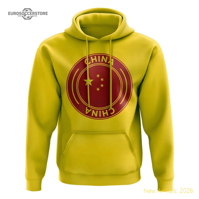 China Football Badge Hoodie (Yellow)-Vantage Point Soccer