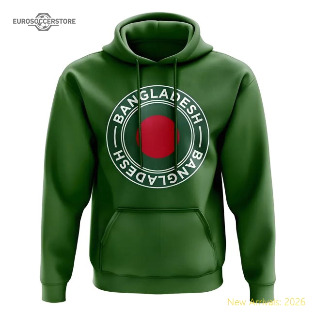 Bangladesh Football Badge Hoodie (Green)-Vantage Point Soccer