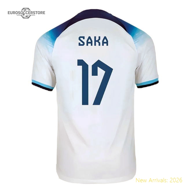 2022-2023 England Home Shirt (Saka 17)-Football Shirts Shop