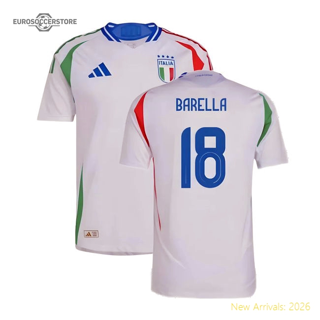 2024-2025 Italy Authentic Away Shirt (BARELLA 18)-Vantage Point Soccer