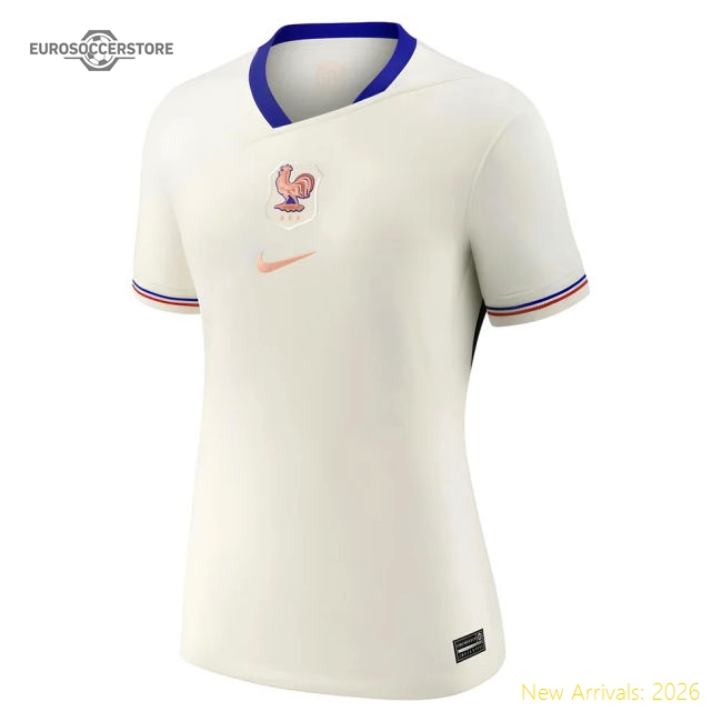 2025-2026 France Womens Team Away Shirt (Ladies)-Vantage Point Soccer