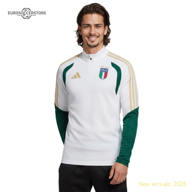 2026-2027 Italy Training Top (White)-Vantage Point Soccer