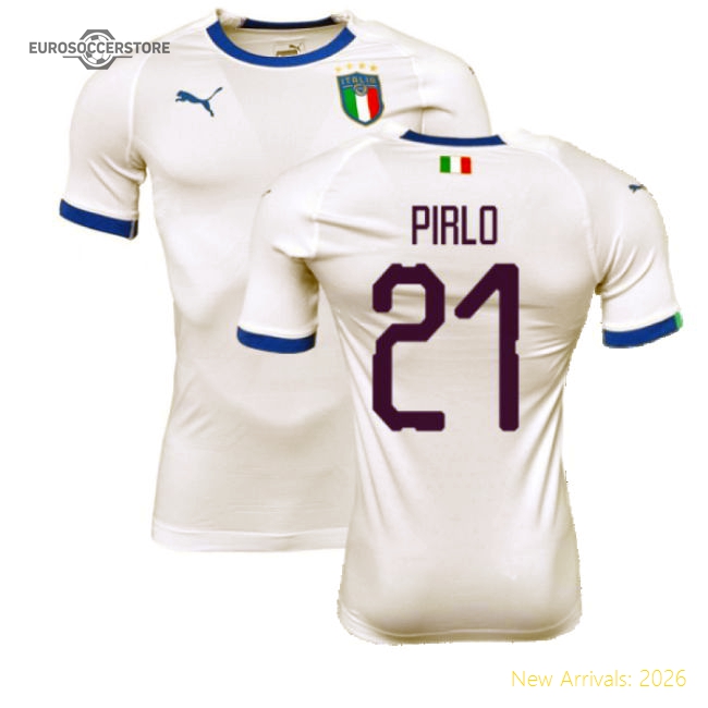2018-2019 Italy Away evoKIT Away Shirt (Pirlo 21)-Vantage Point Soccer
