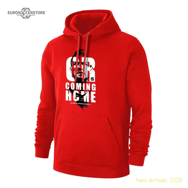 Ronaldo CR is COMING HOME footer with hood, red-Vantage Point Soccer