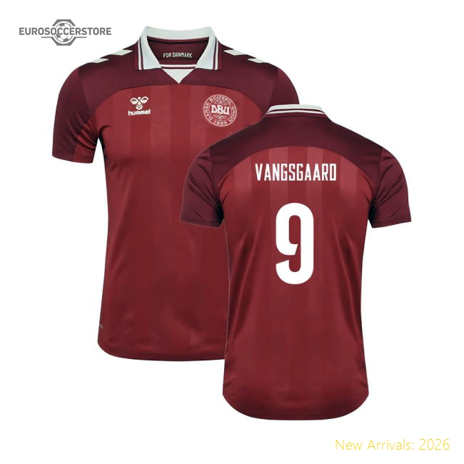 2025-2026 Denmark Womens Team Home Shirt (Ladies) (Vangsgaard 9)-Vantage Point Soccer