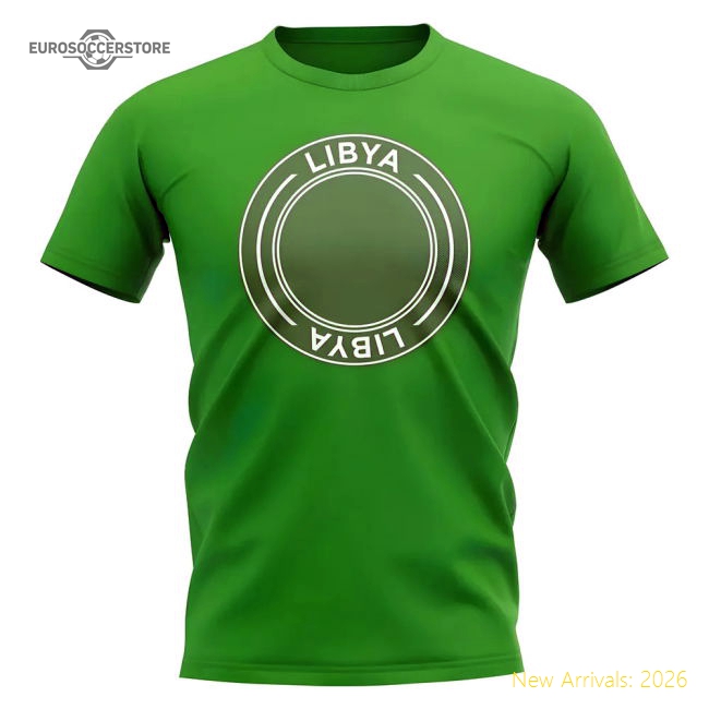 Libya Football Badge T-Shirt (Green)-Vantage Point Soccer
