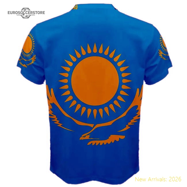 Kazakhstan Flag Sublimated Sports Jersey-Football Shirts Shop