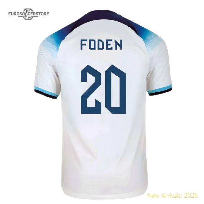 2022-2023 England Home Shirt (Foden 20)-Football Shirts Shop