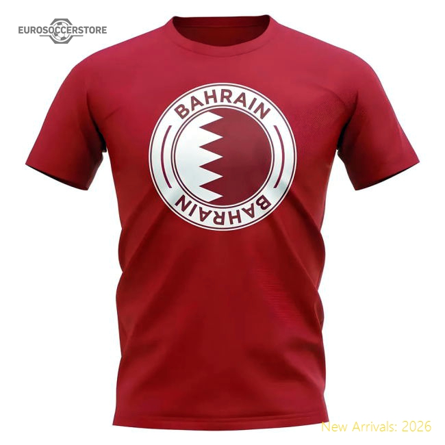 Bahrain Football Badge T-Shirt (Red)-Vantage Point Soccer
