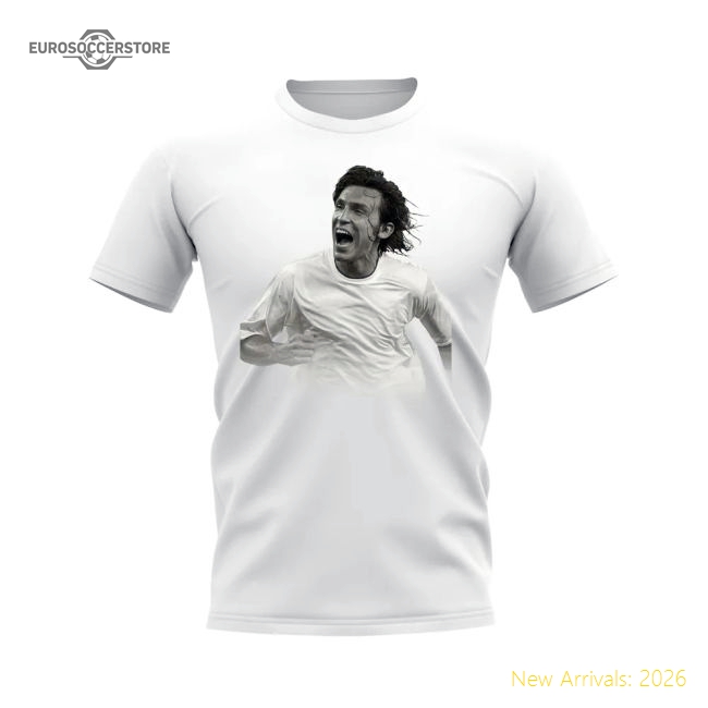 Andrea Pirlo Italy Legend T-Shirt (White)-Vantage Point Soccer