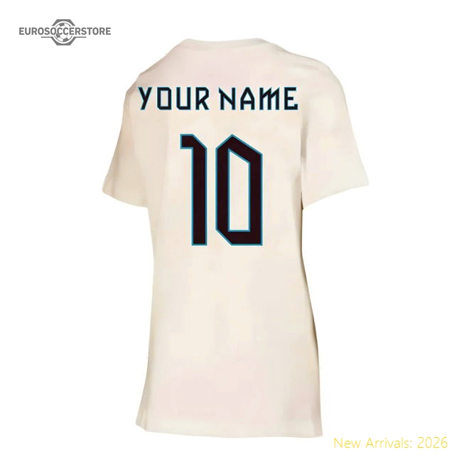 2022-2023 England Crest Tee (White) - Kids (Your Name)-Vantage Point Soccer