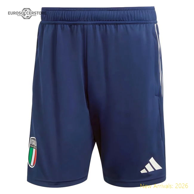 2023-2024 Italy Training Shorts (Dark Blue)-Vantage Point Soccer
