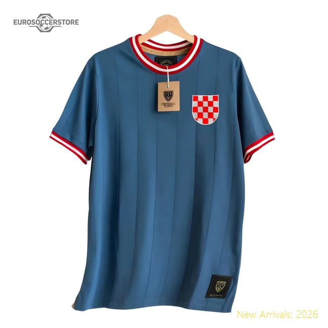 Croatia Kockasti Away Retro Football Shirt-Vantage Point Soccer