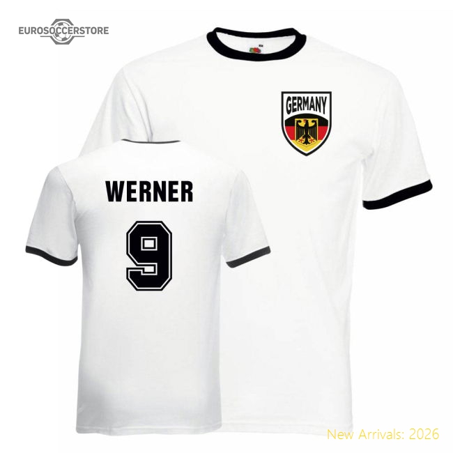 Timo Werner Germany Ringer Tee (white-black)-Vantage Point Soccer
