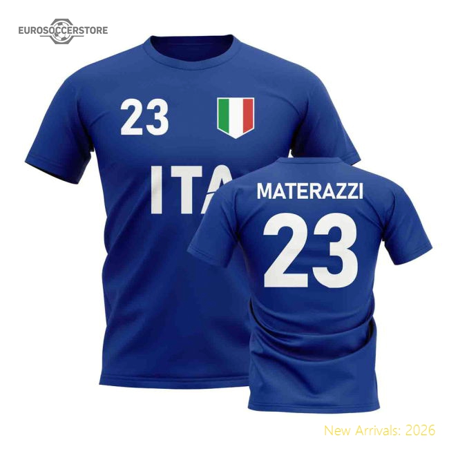 Marco Materazzi Country Code Hero T-Shirt (Blue)-Vantage Point Soccer