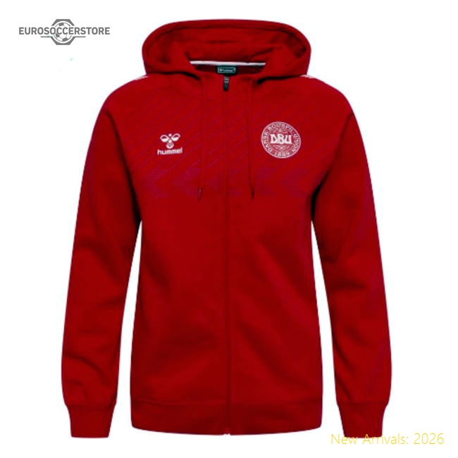 2022-2023 Denmark Fan Hoodie (Red)-Vantage Point Soccer