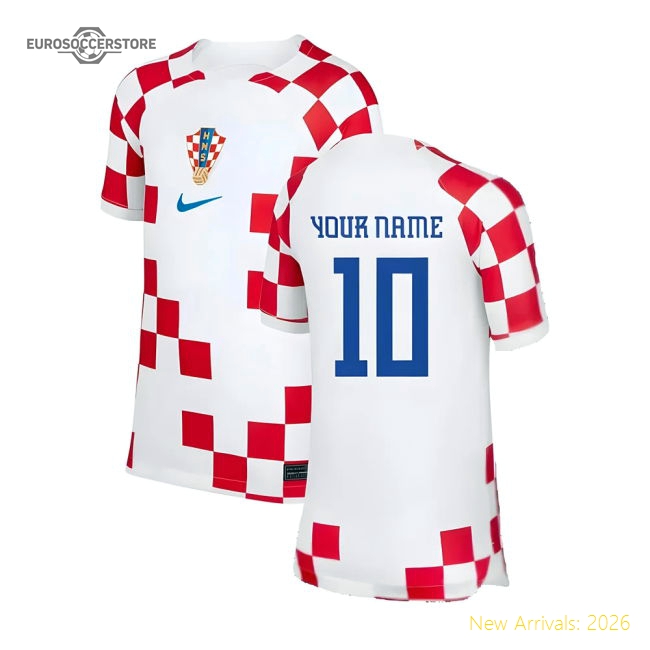 2022-2023 Croatia Home Shirt (Kids) (Your Name)-Vantage Point Soccer