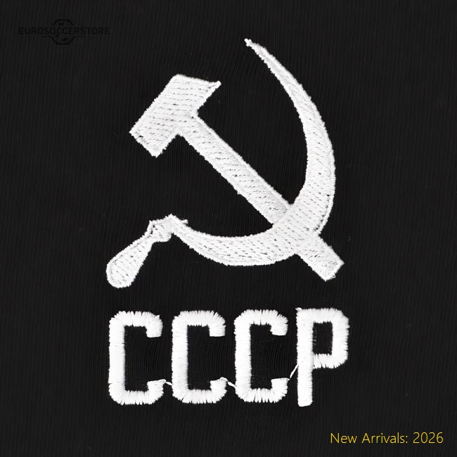 Soviet Union (CCCP) No 01 Black Polo Shirt-Vantage Point Soccer