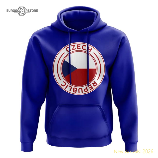 Czech Republic Football Badge Hoodie (Royal)-Vantage Point Soccer