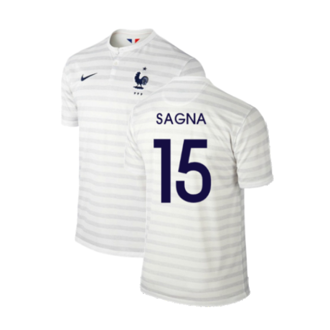 France 2014-15 Away Shirt ((Excellent) M) (Sagna 15)-Vantage Point Soccer