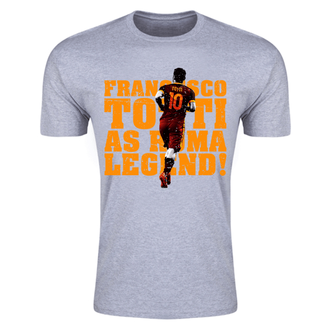 Francesco Totti Roma Legend T-Shirt (Grey) - Kids-Vantage Point Soccer