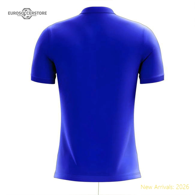 Kosovo Concept Stripe Polo Shirt (Blue)-Football Shirts Shop