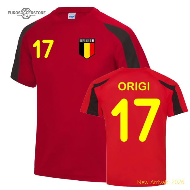 Divock Origi Belgium Sports Training Jersey (Red-Black)-Vantage Point Soccer