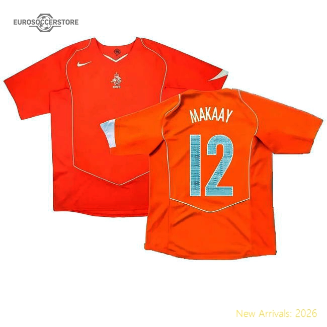 Holland 2004-05 Home Shirt ((Very Good) XXL) (Makaay 12)-Football Jersey Hub