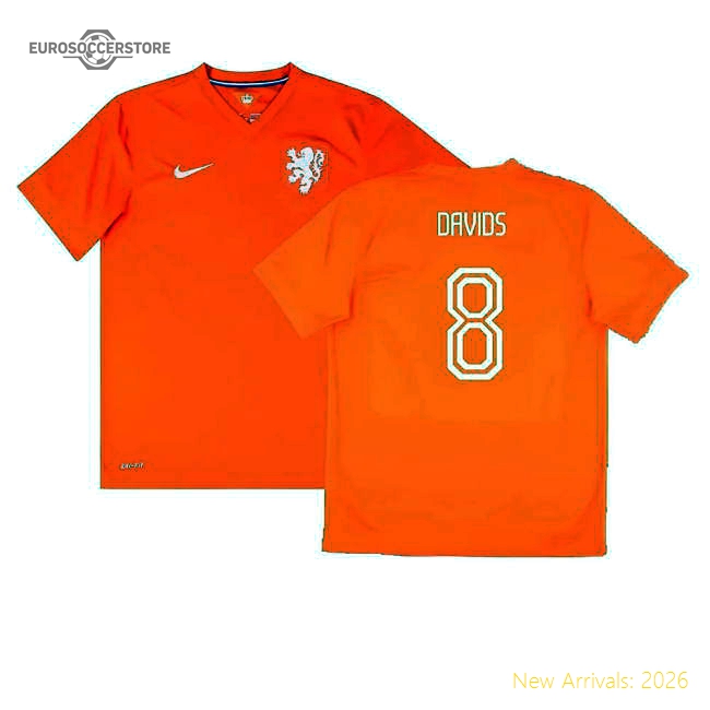 Holland 2014-15 Home Shirt (Good) (Davids 8)-Football Jersey Hub