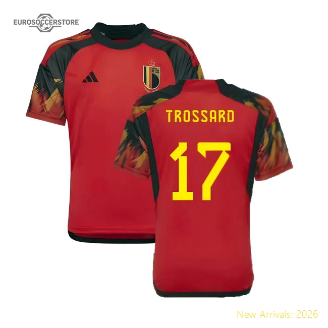 2022-2023 Belgium Home Shirt (Kids) (Trossard 17)-Vantage Point Soccer