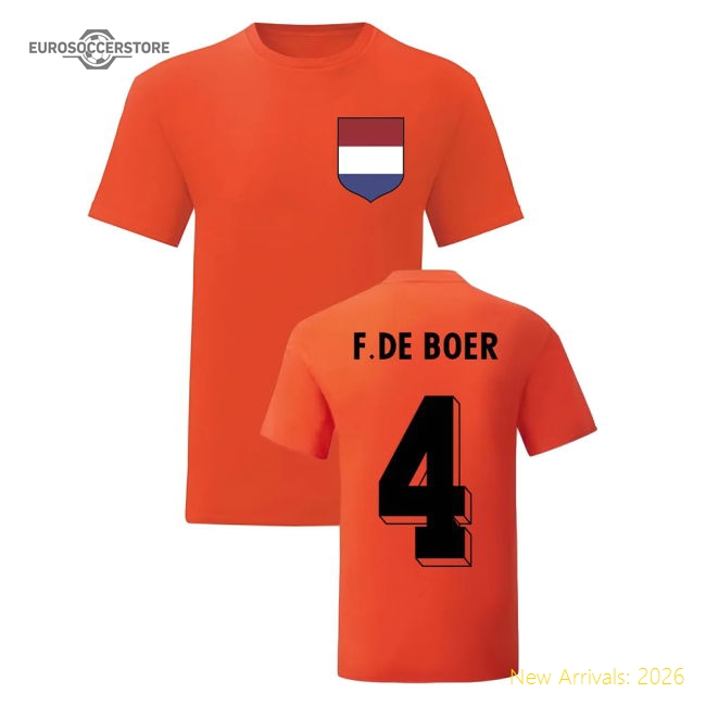 Frank De Boer Holland National Hero Tee\'s (Orange)-Football Jersey Hub