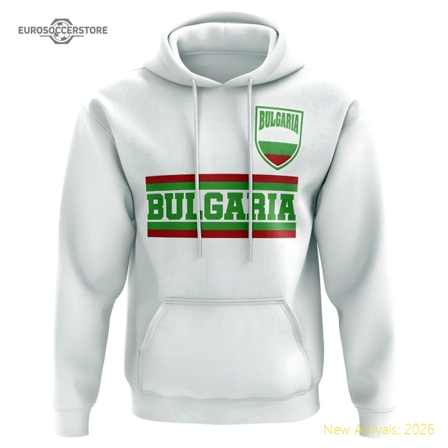 Bulgaria Core Football Country Hoody (White)-Vantage Point Soccer