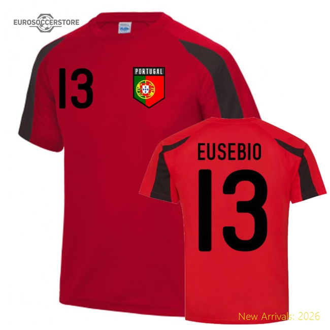 Eusebio Portugal Sports Training Jersey (Red-Black)-Vantage Point Soccer