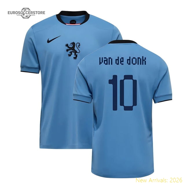 2025-2026 Netherlands Womens Team Away Shirt (Kids) (Van De Donk 10)-Vantage Point Soccer