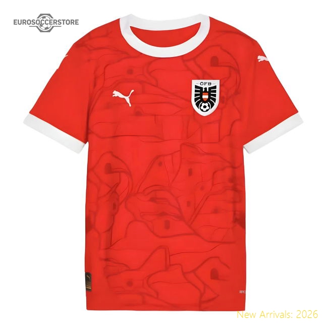 2024-2025 Austria Home Shirt (Kids)-Vantage Point Soccer